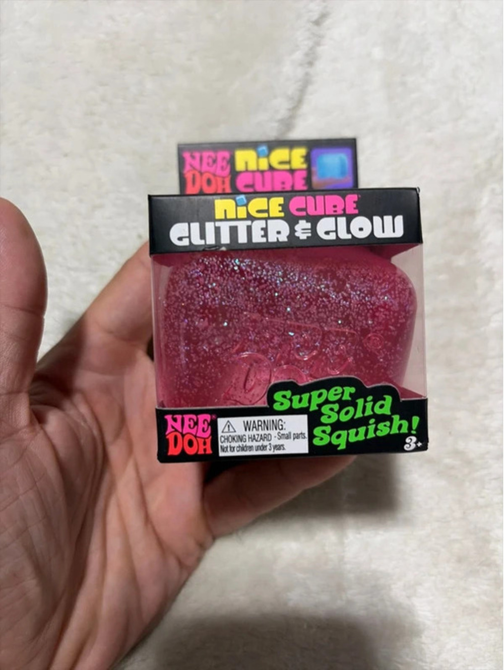 NeeDoh Nee Doh Glitter And Glow Pink Squishy Fidget Toy